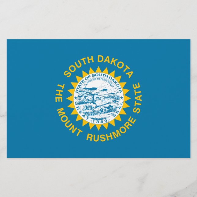 Staatsflagge in Süddakota Briefpapier (Vorderseite)