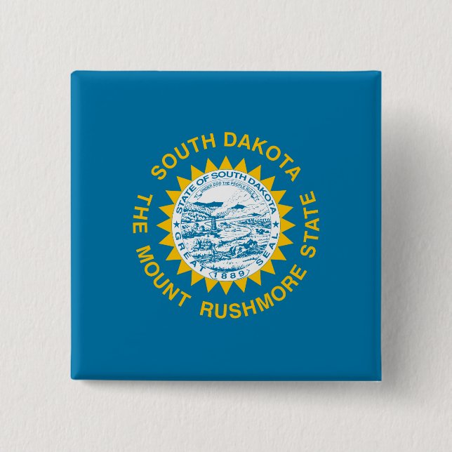 Staatsflagge in Süddakota Button (Vorderseite)