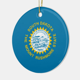 Staatsflagge in Süddakota Keramik Ornament