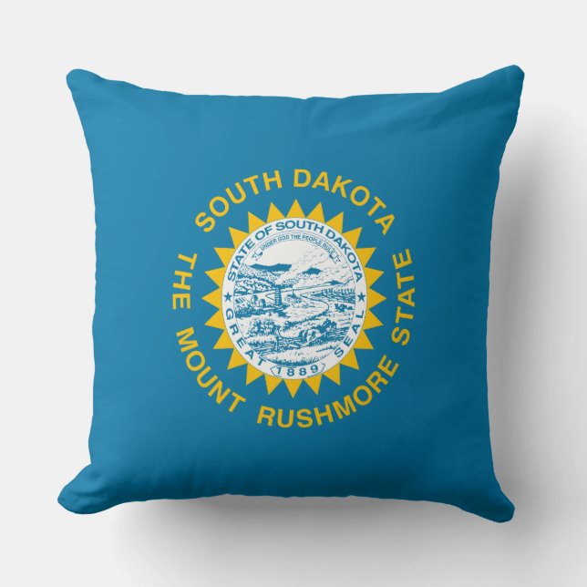 Staatsflagge in Süddakota Kissen (Vorderseite)