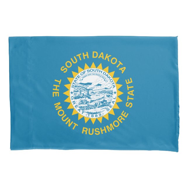 Staatsflagge in Süddakota Kissenbezug (Vorderseite)