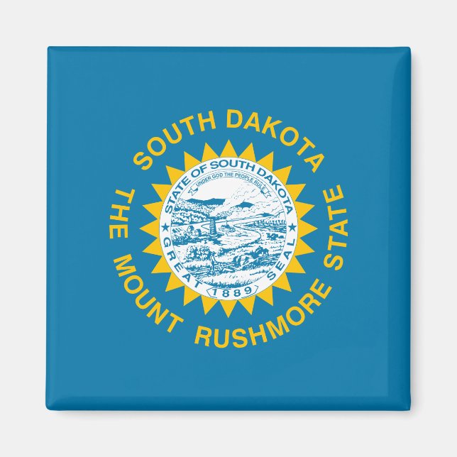 Staatsflagge in Süddakota Magnet (Vorne)