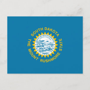 Staatsflagge in Süddakota Postkarte