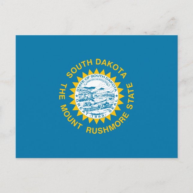 Staatsflagge in Süddakota Postkarte (Vorderseite)