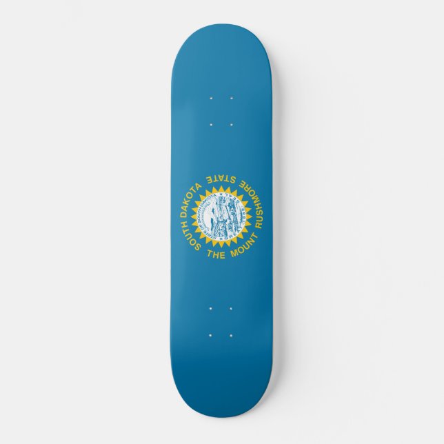 Staatsflagge in Süddakota Skateboard (Vorderseite)