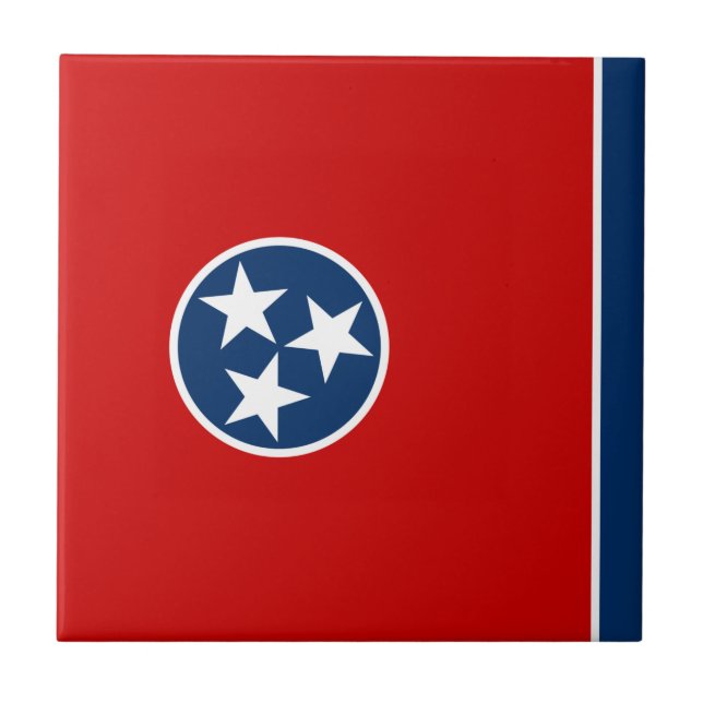 Staatsflagge in Tennessee Fliese (Vorderseite)