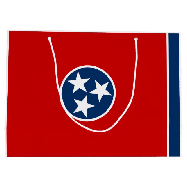 Staatsflagge in Tennessee Große Geschenktüte (Rückseite)