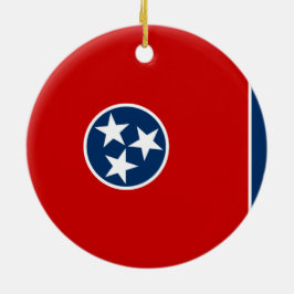 Staatsflagge in Tennessee Keramik Ornament