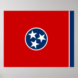 Staatsflagge in Tennessee Poster