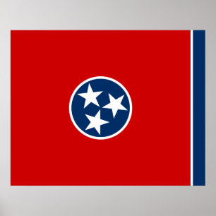 Staatsflagge in Tennessee Poster