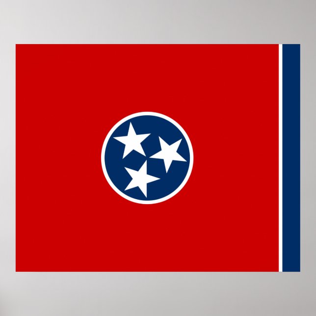 Staatsflagge in Tennessee Poster (Vorne)