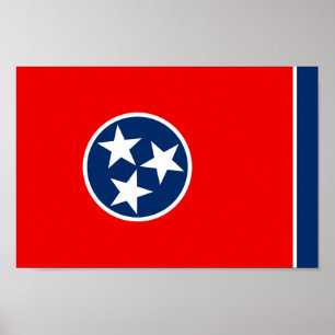 Staatsflagge in Tennessee Poster
