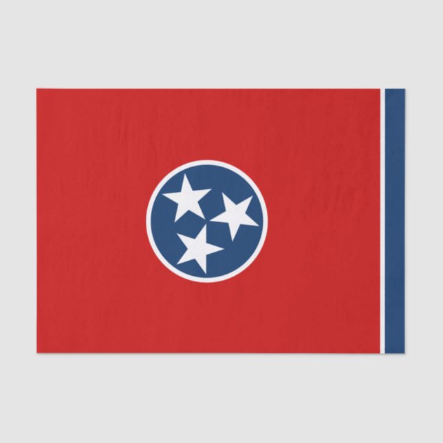 Staatsflagge in Tennessee Seidenpapier (Vorderseite)