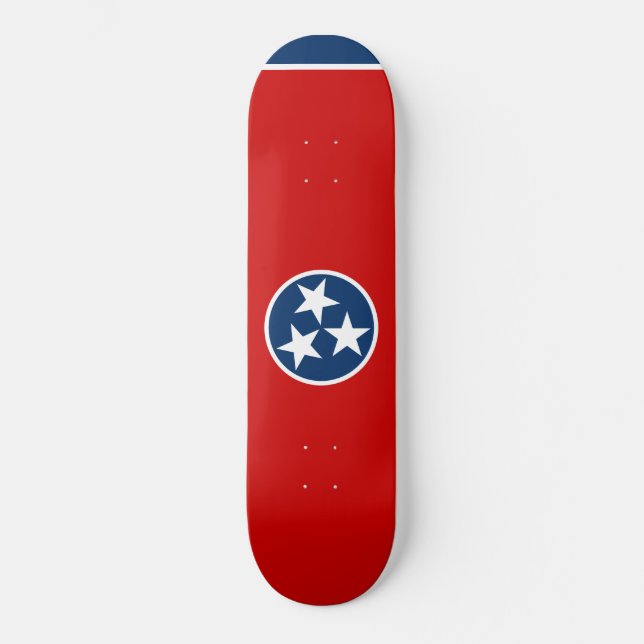 Staatsflagge in Tennessee Skateboard (Vorderseite)