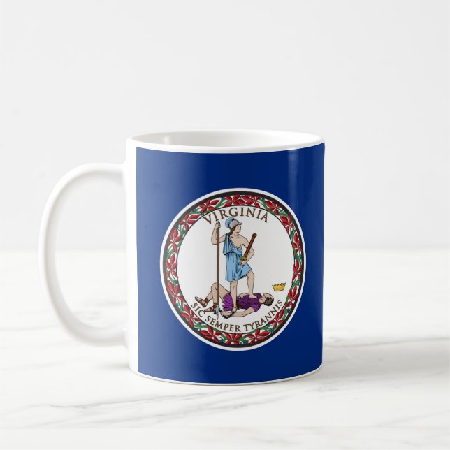 Staatsflagge in Virginia Kaffeetasse (Links)