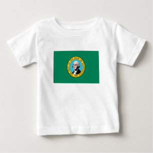 Staatsflagge in Washington Baby T-shirt