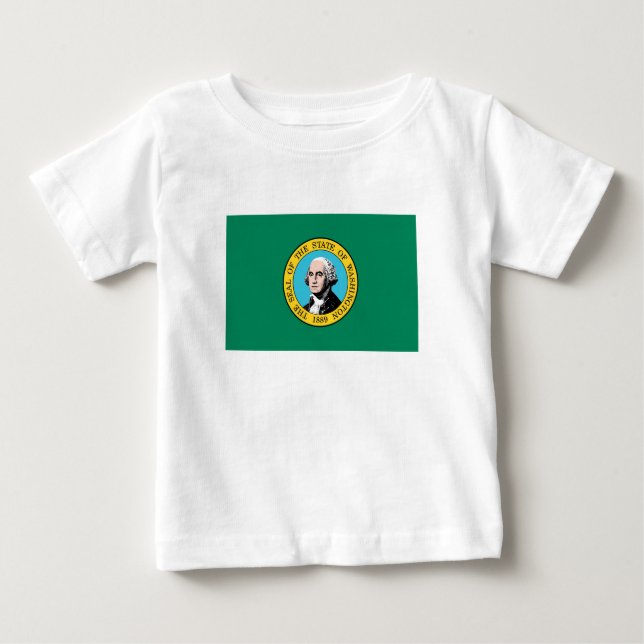 Staatsflagge in Washington Baby T-shirt (Vorderseite)