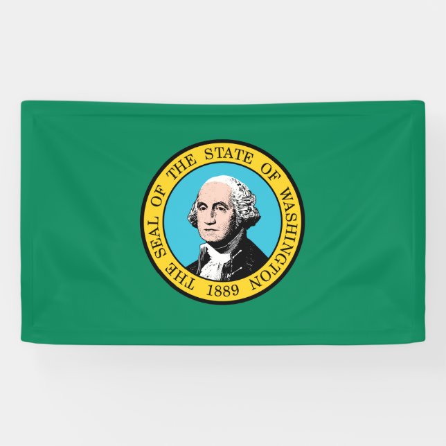 Staatsflagge in Washington Banner (Horizontal)