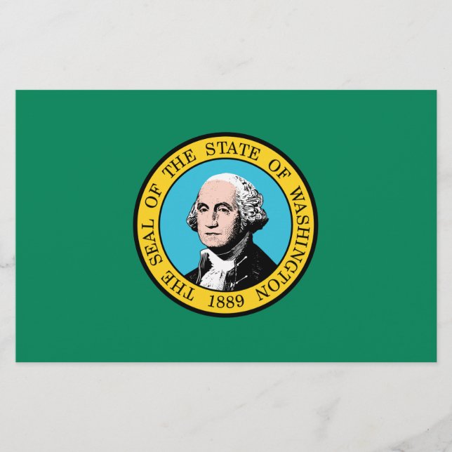 Staatsflagge in Washington Briefpapier (Vorderseite)