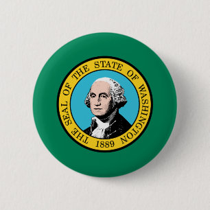 Staatsflagge in Washington Button