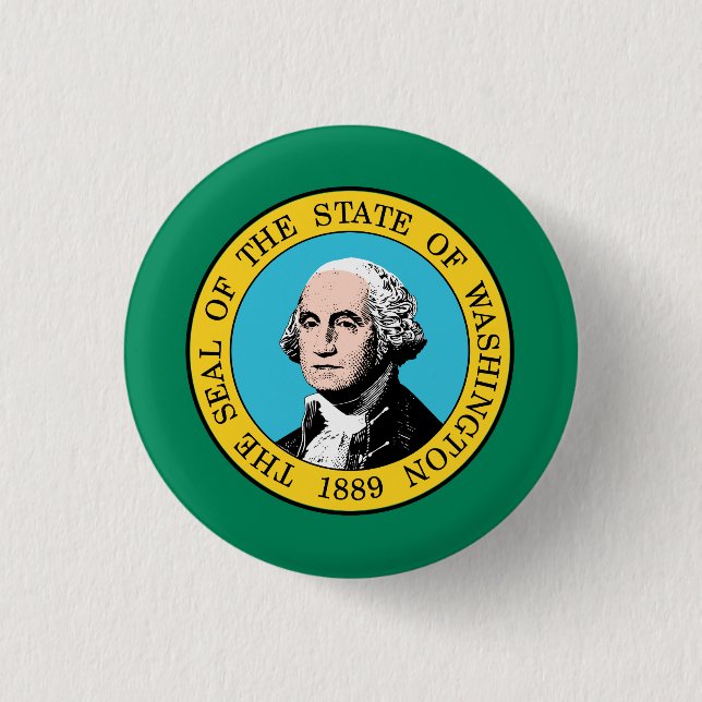 Staatsflagge in Washington Button (Vorderseite)