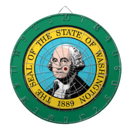 Staatsflagge in Washington Dartscheibe