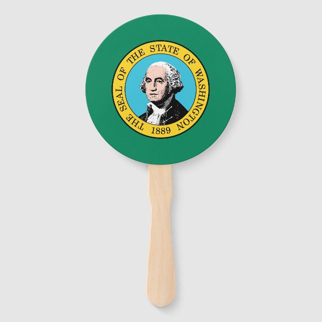 Staatsflagge in Washington Fächer (Vorderseite)