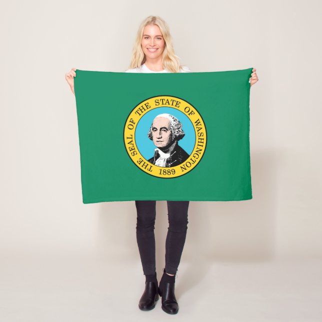 Staatsflagge in Washington Fleecedecke (Beispiel)