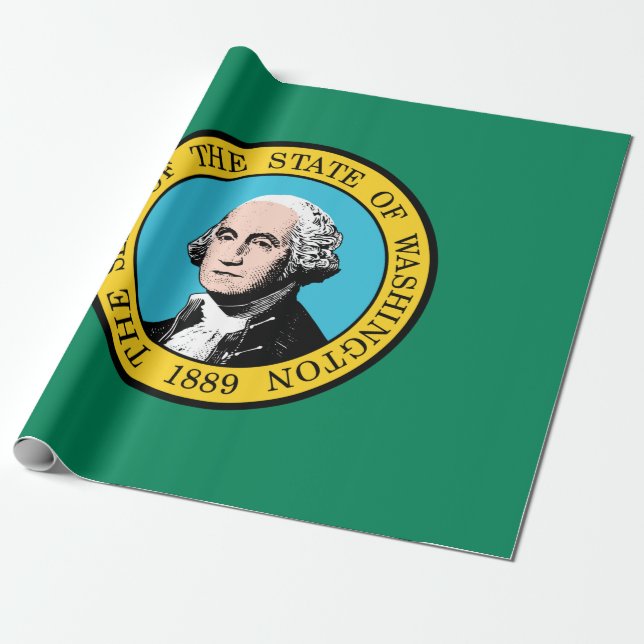 Staatsflagge in Washington Geschenkpapier (Ungerollt)