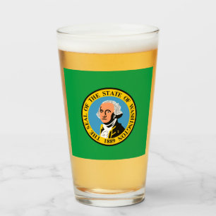 Staatsflagge in Washington  Glas