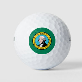 Staatsflagge in Washington Golfball