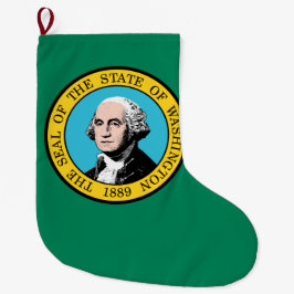 Staatsflagge in Washington Großer Weihnachtsstrumpf