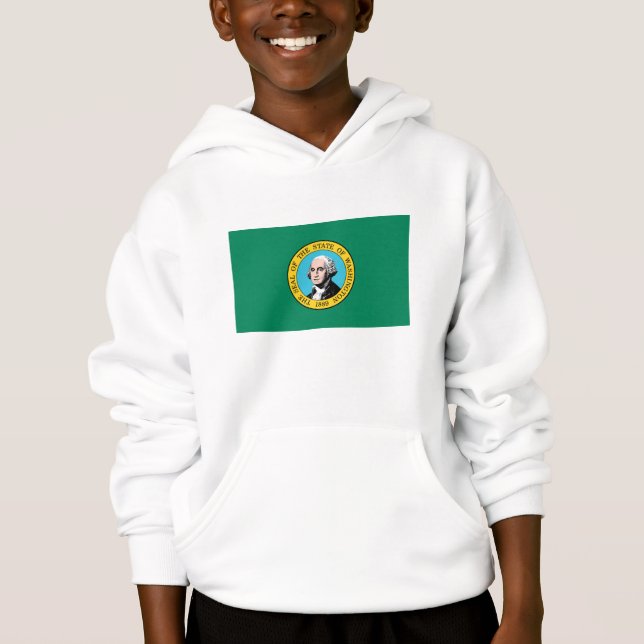 Staatsflagge in Washington Hoodie (Vorderseite)