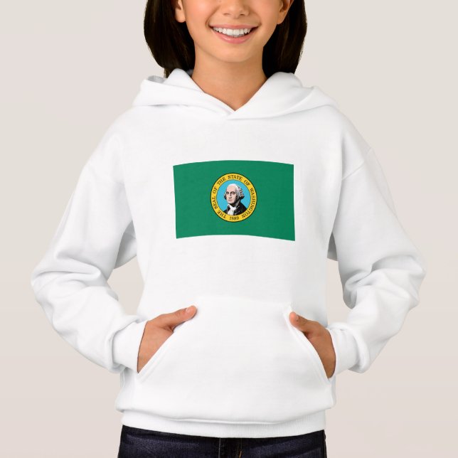 Staatsflagge in Washington Hoodie (Vorderseite)