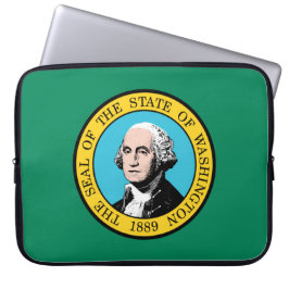 Staatsflagge in Washington Laptopschutzhülle