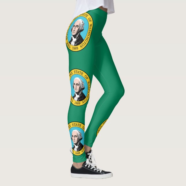 Staatsflagge in Washington Leggings (Rechts)