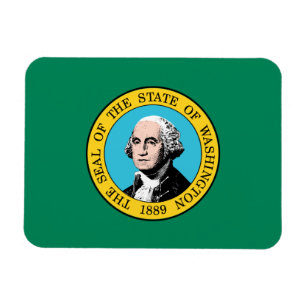 Staatsflagge in Washington Magnet