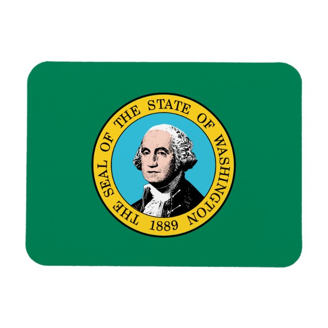 Staatsflagge in Washington Magnet (Horizontal)