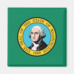 Staatsflagge in Washington Magnet