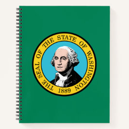 Staatsflagge in Washington Notizbuch