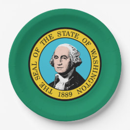 Staatsflagge in Washington Pappteller