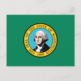 Staatsflagge in Washington Postkarte