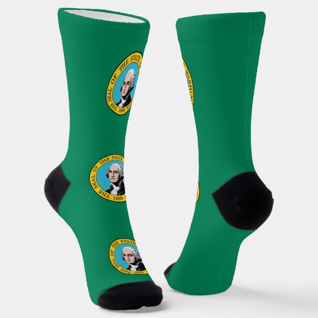 Staatsflagge in Washington Socken (Gewinkelt)