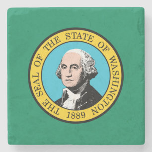 Staatsflagge in Washington Steinuntersetzer