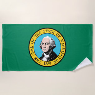 Staatsflagge in Washington Strandtuch