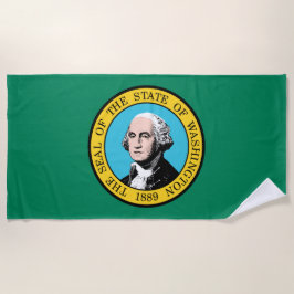 Staatsflagge in Washington Strandtuch