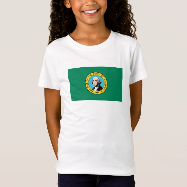Staatsflagge in Washington T-Shirt (Vorderseite)