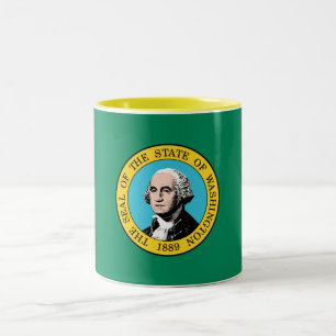 Staatsflagge in Washington Zweifarbige Tasse