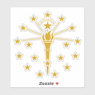 Staatsflagge Indiana Aufkleber