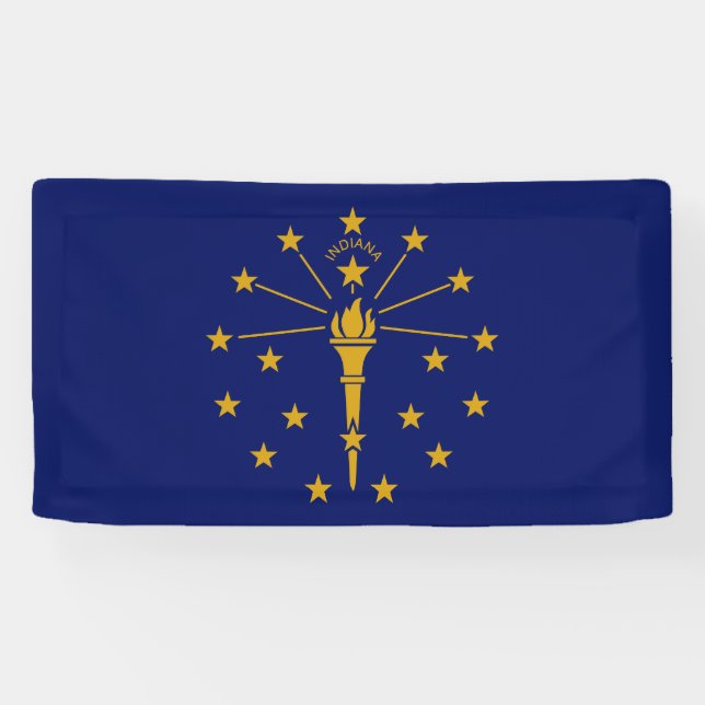 Staatsflagge Indiana Banner (Horizontal)